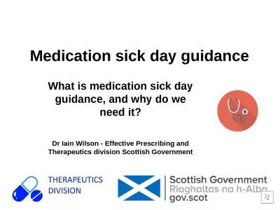 Medication s ick  day guidance