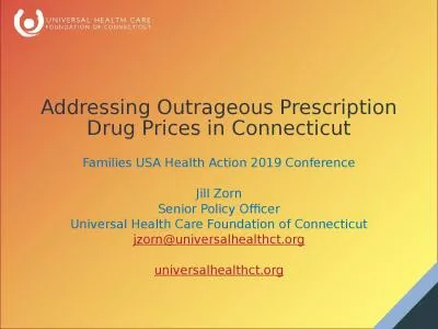 Addressing Outrageous Prescription Drug Prices in Connecticut