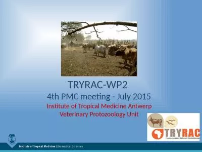 TRYRAC-WP2  4th PMC meeting - July 2015