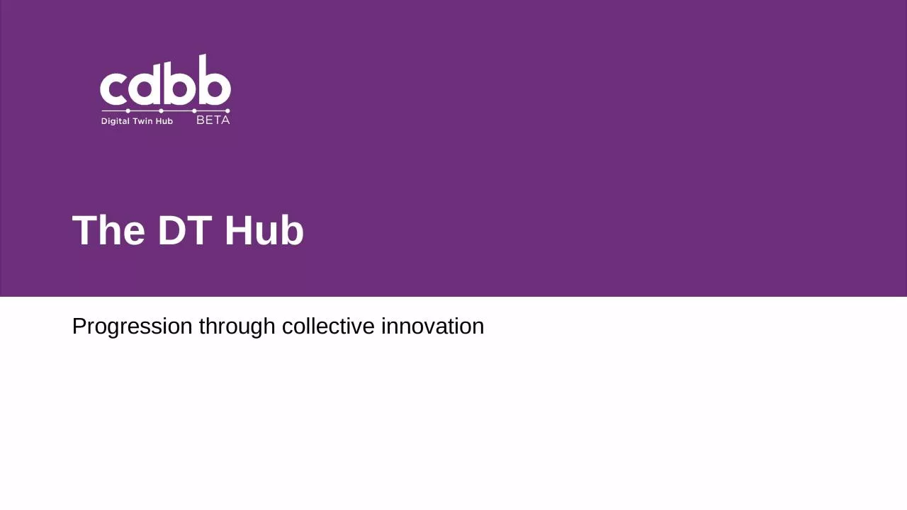 The DT Hub Progression through collective innovation