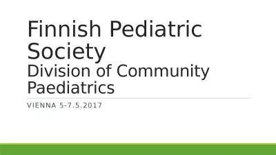 Finnish   Pediatric   Society