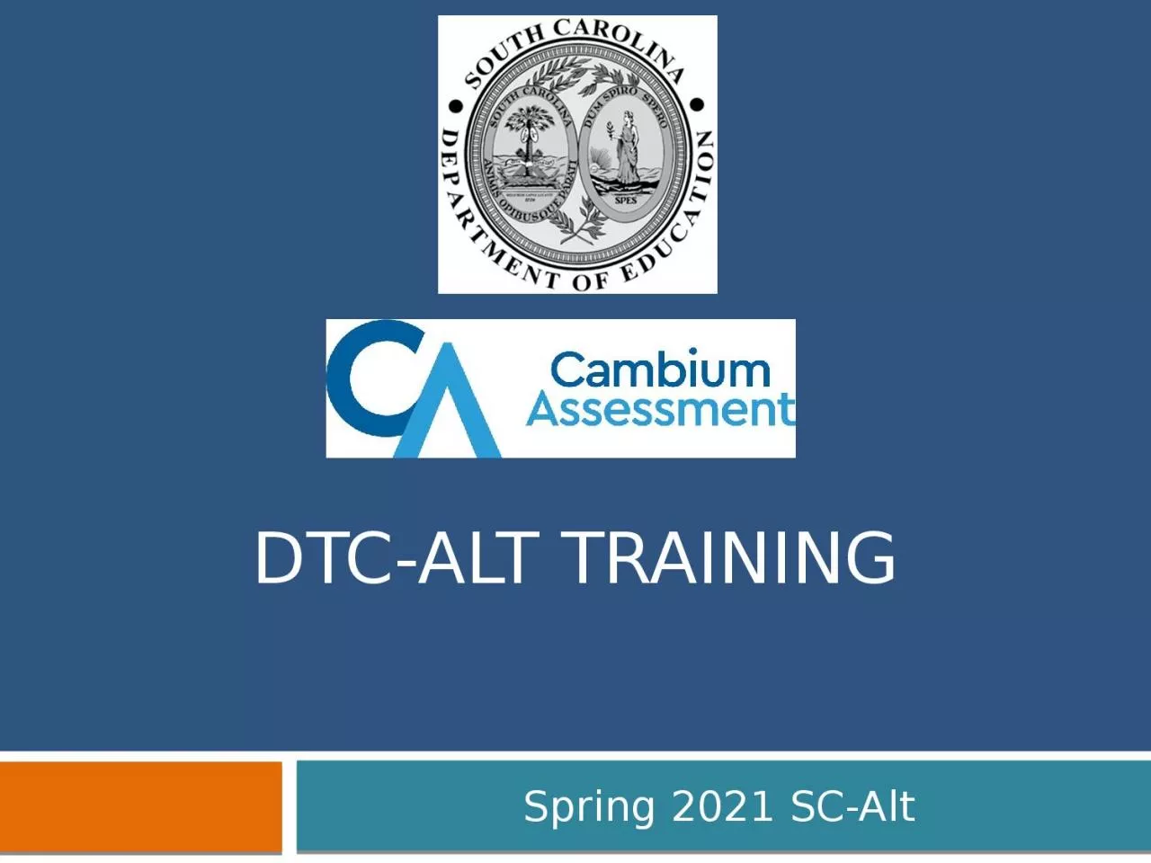 DTC-Alt Training Spring 2021 SC-Alt