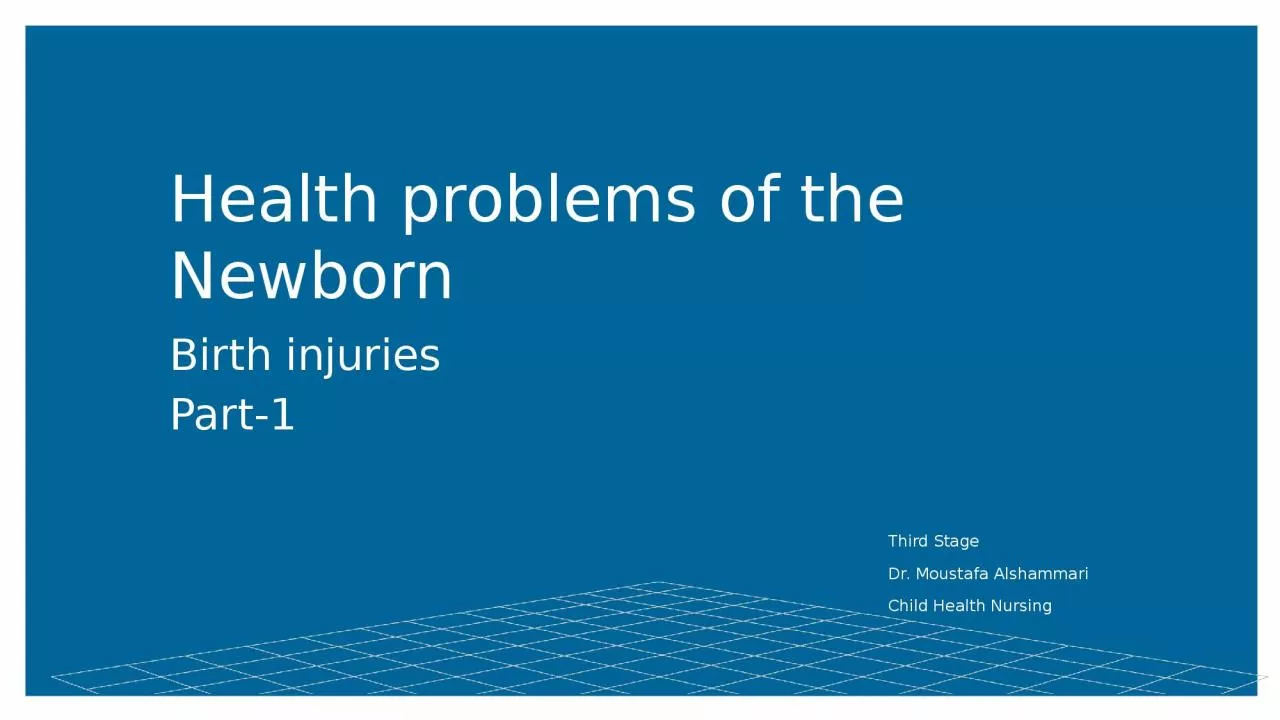 Health problems of the Newborn