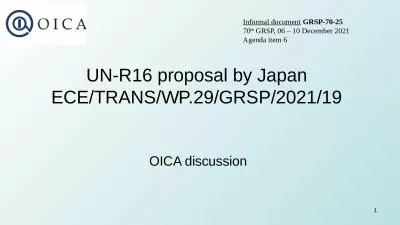 OICA  discussion   UN-R16