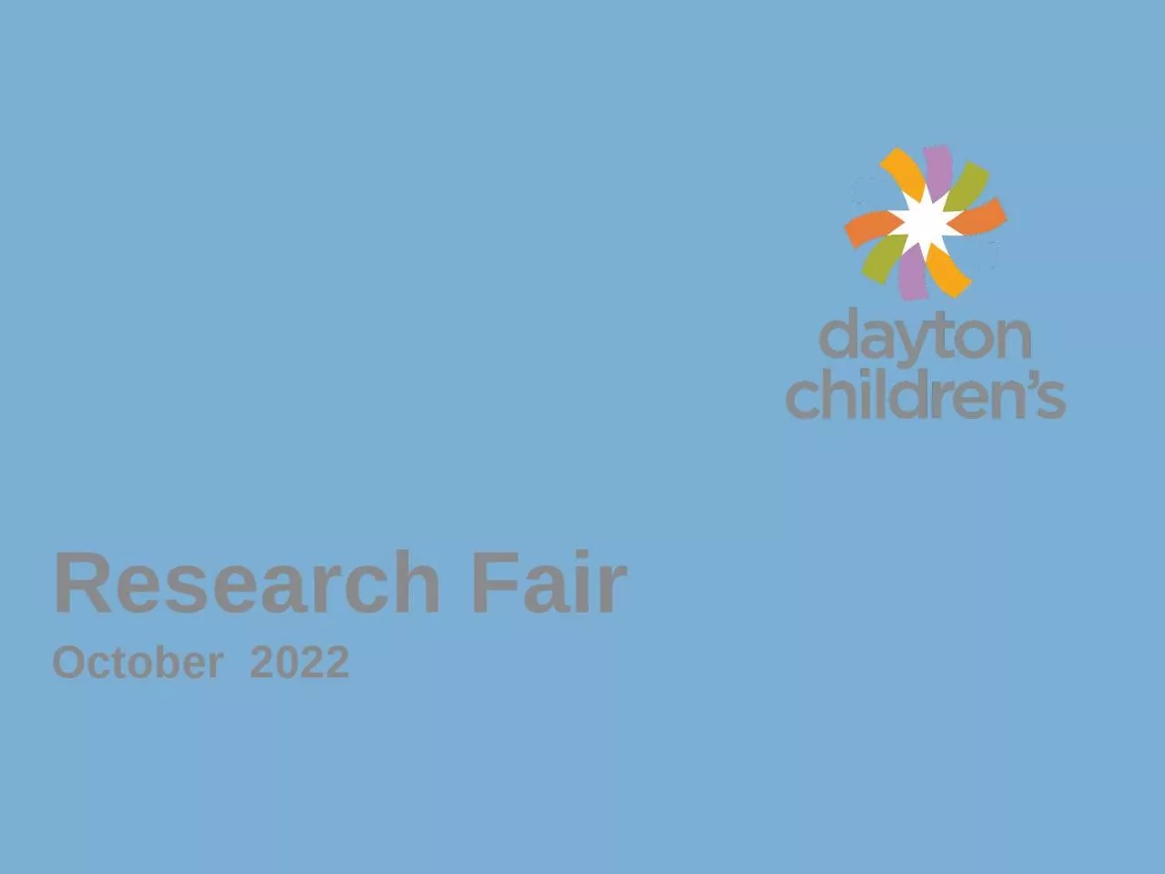Research Fair October  2022