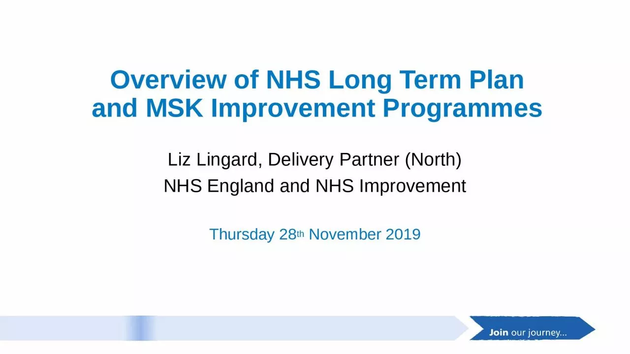 Overview of NHS Long Term Plan