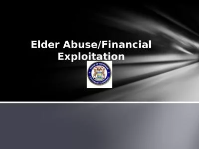 Elder Abuse/Financial Exploitation