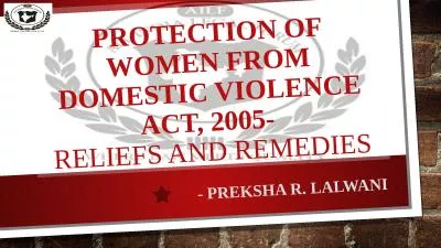 Protection of Women from Domestic Violence Act, 2005-