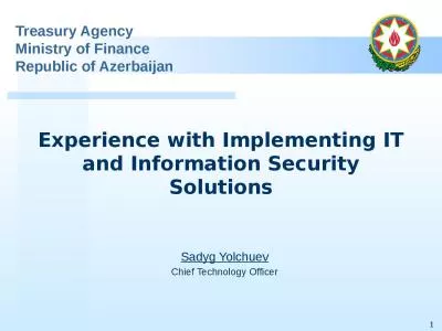 0 Experience with Implementing IT and Information Security Solutions