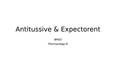 Antitussive &  Expectorent