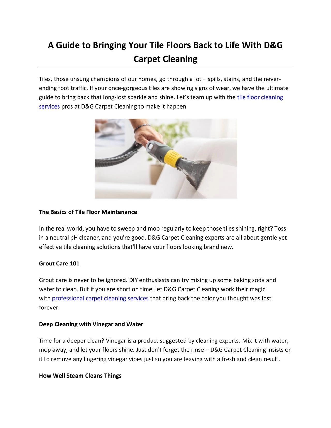 PDF-A Guide to Bringing Your Tile Floors Back to Life With D&G Carpet Cleaning