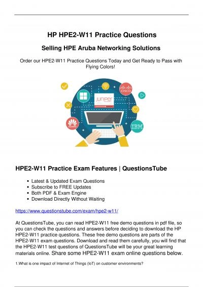 Real HPE HPE2-W11 Practice Questions (2024) - Perfect Solution To HPE2-W11 Exam Preparation