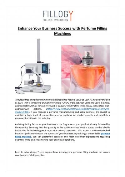 Filling Evolution GmbH - Enhance Your Business Success with Perfume Filling Machines