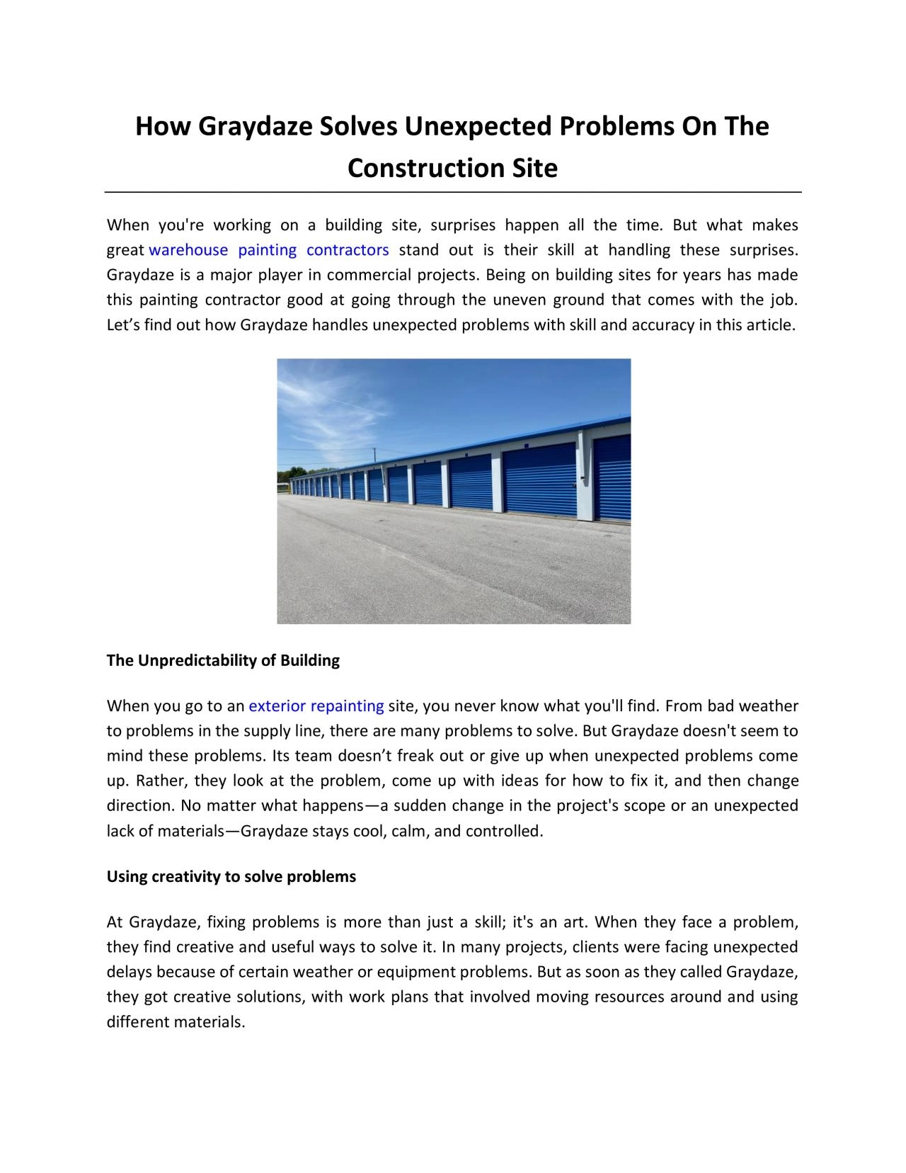 PDF-How Graydaze Solves Unexpected Problems On The Construction Site