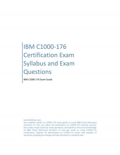 IBM C1000-176 Certification Exam Syllabus and Exam Questions