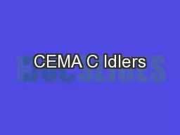 CEMA C Idlers
