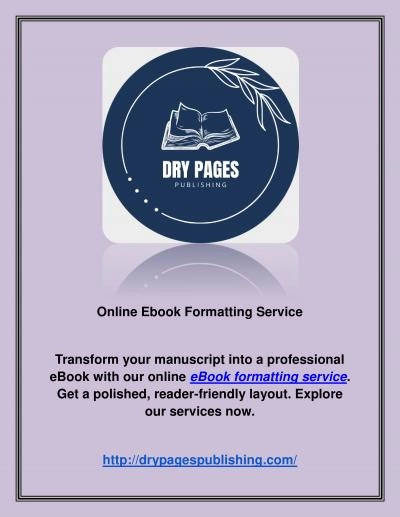 Online Ebook Formatting Service