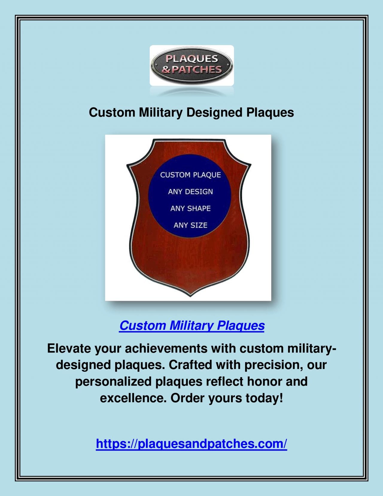 PDF-Custom Military Designed Plaques