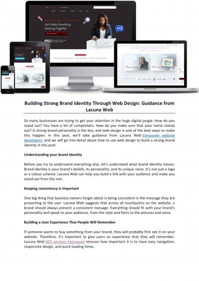 Building Strong Brand Identity Through Web Design: Guidance from Lacuna Web