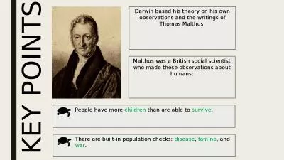 Malthus was a British social scientist who made these observations about humans: