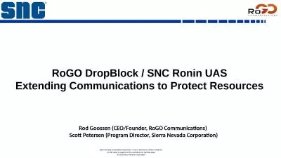 RoGO   DropBlock  / SNC Ronin UAS
