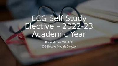 ECG Self Study Elective – 2022-23 Academic Year