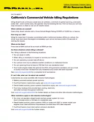 California’s Commercial Vehicle Idling Regulations