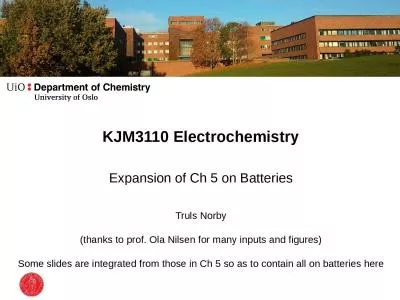 KJM3110 Electrochemistry