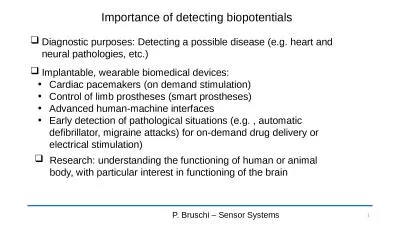Importance of detecting biopotentials