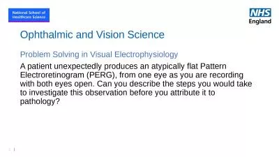 Ophthalmic and Vision Science