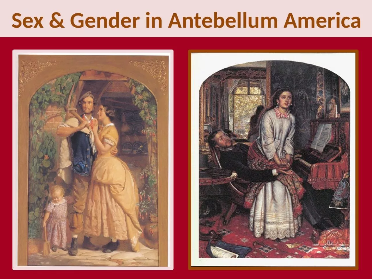 Sex & Gender in Antebellum America