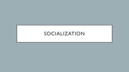 SOCIALIZATION DEFINITION