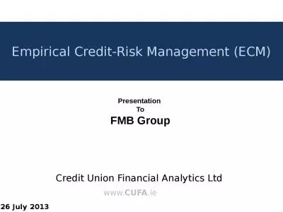 Empirical Credit-Risk Management (ECM)