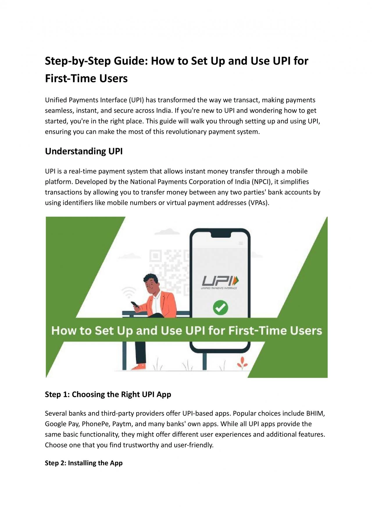 Step-by-Step Guide: How to Set Up and Use UPI for First-Time Users