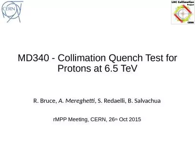 MD340 - Collimation Quench Test for Protons at 6.5
