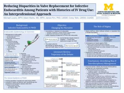Reducing Disparities in Valve Replacement for Infective