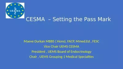 CESMA  – Setting the Pass Mark