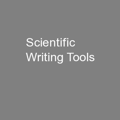 Scientific Writing Tools