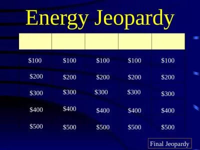 Energy Jeopardy LEADING NATIONS