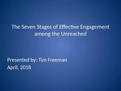 The Seven Stages of Effective Engagement among the Unreached