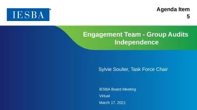 Engagement Team - Group Audits