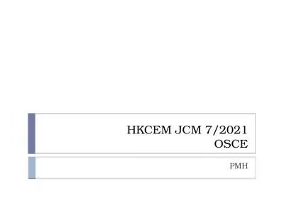 HKCEM JCM 7/2021 OSCE PMH