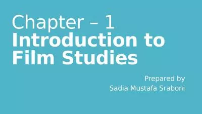 Chapter – 1 Introduction to Film Studies