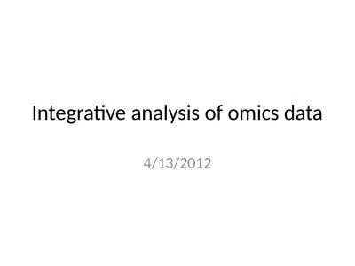 Integrative analysis of