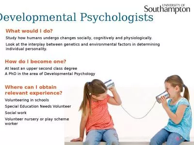 Developmental Psychologists