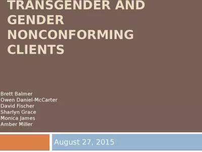 Representing Transgender and Gender Nonconforming Clients