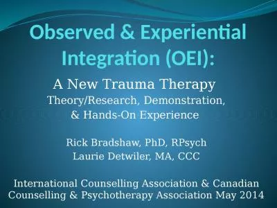Observed & Experiential Integration (OEI):