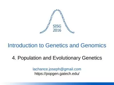 Introduction to Genetics and Genomics