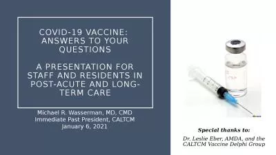 COVID-19 Vaccine:  answers to your questions