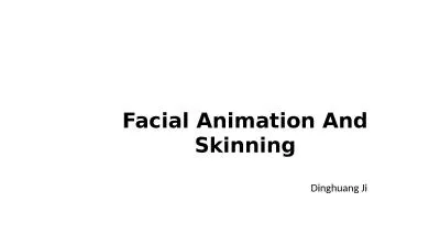 Dinghuang   Ji Facial Animation And Skinning